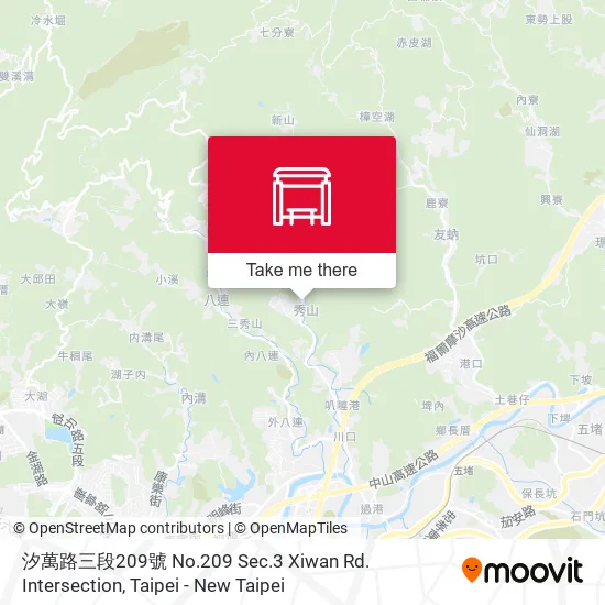 汐萬路三段209號 No.209 Sec.3 Xiwan Rd. Intersection map