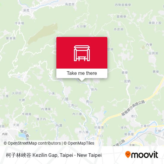 柯子林峽谷 Kezilin Gap map