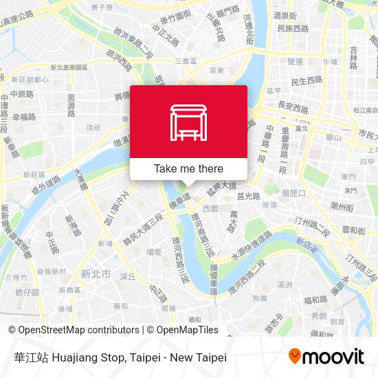 華江站 Huajiang Stop map