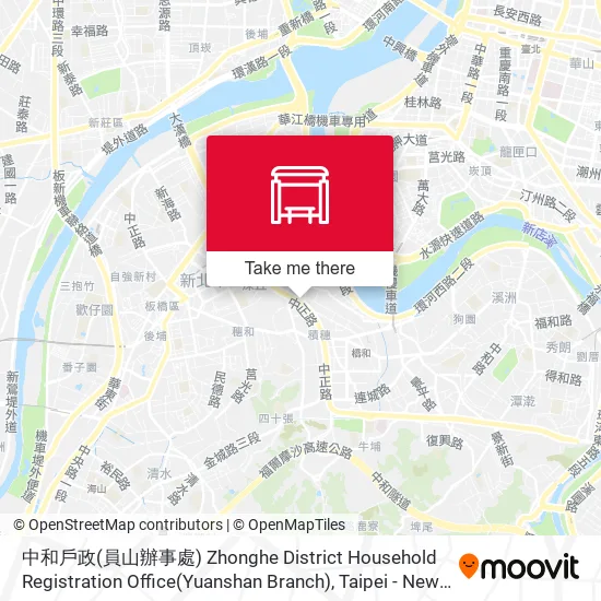 中和戶政(員山辦事處) Zhonghe District Household Registration Office(Yuanshan Branch)地圖