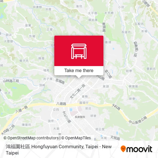 鴻福園社區 Hongfuyuan Community map
