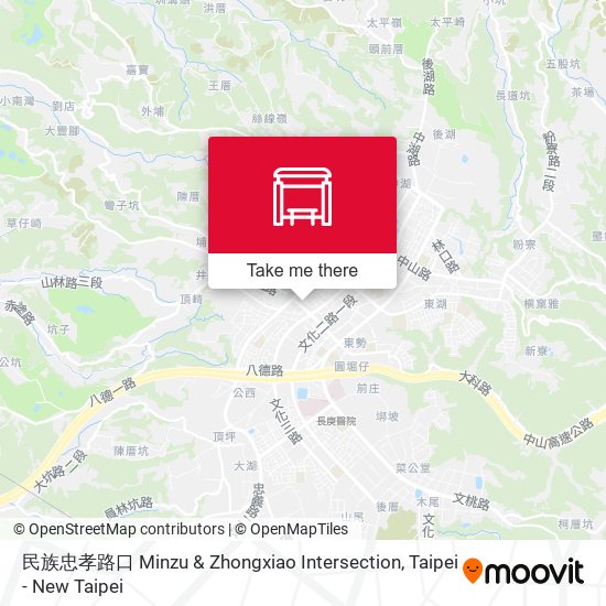 民族忠孝路口 Minzu & Zhongxiao Intersection map