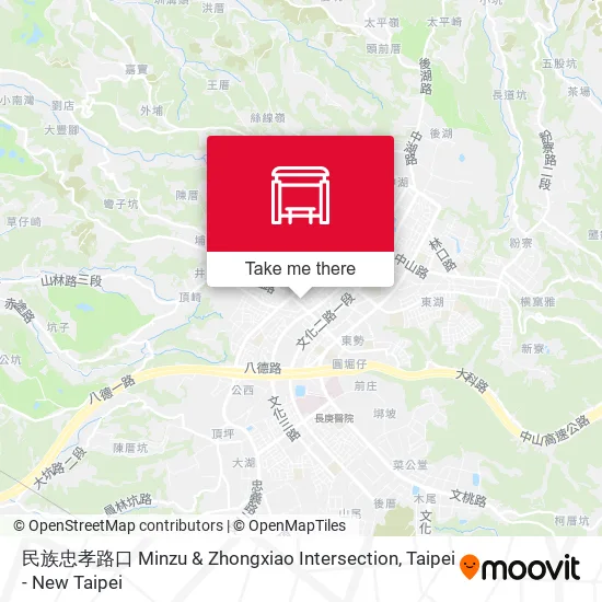 民族忠孝路口 Minzu & Zhongxiao Intersection地圖