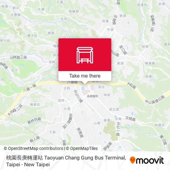 桃園長庚轉運站 Taoyuan Chang Gung Bus Terminal map