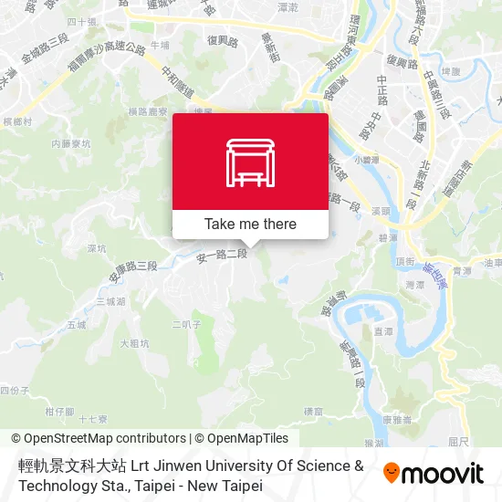 輕軌景文科大站 Lrt Jinwen University Of Science & Technology Sta. map