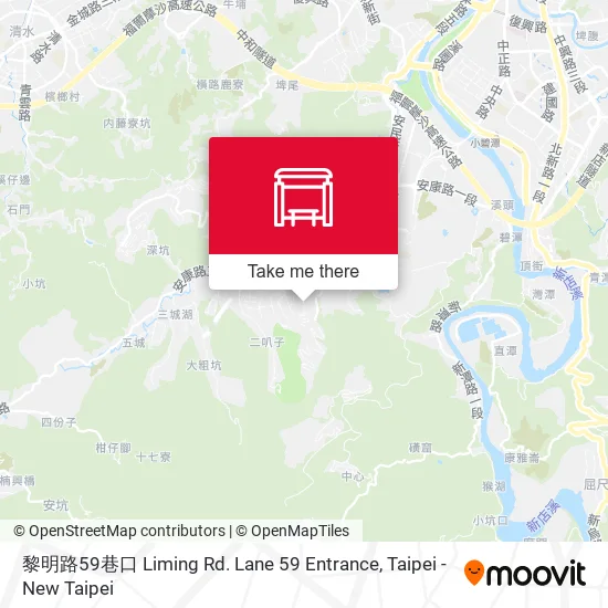 黎明路59巷口 Liming Rd. Lane 59 Entrance map