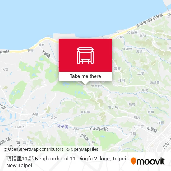 頂福里11鄰 Neighborhood 11 Dingfu Village map