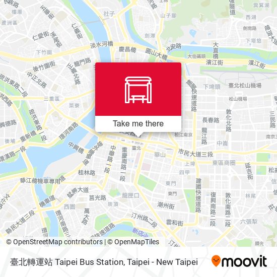 臺北轉運站 Taipei Bus Station map