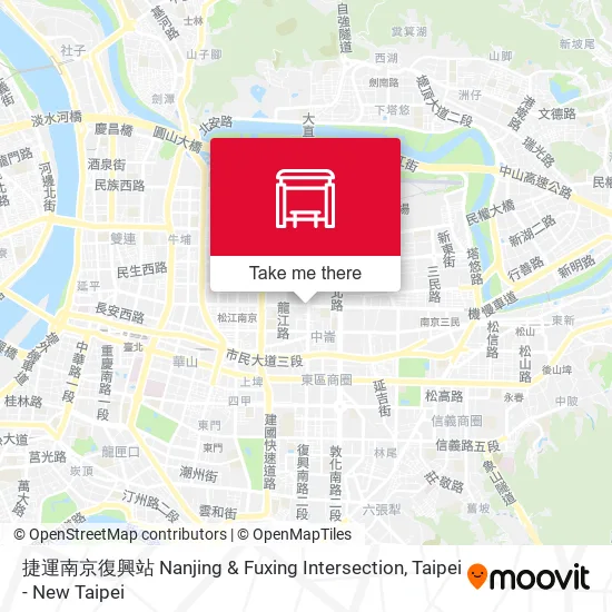 捷運南京復興站 Nanjing & Fuxing Intersection map