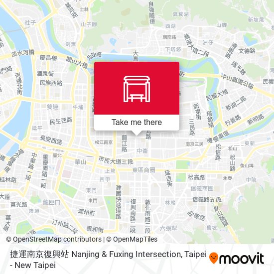捷運南京復興站 Nanjing & Fuxing Intersection map