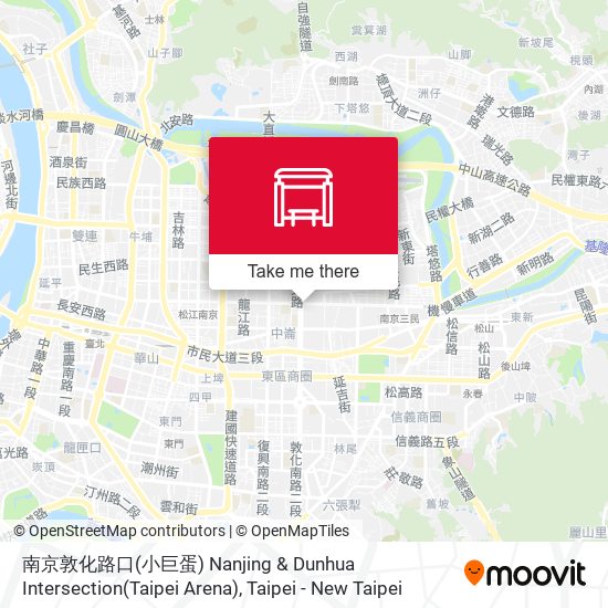 南京敦化路口(小巨蛋) Nanjing & Dunhua Intersection(Taipei Arena)地圖