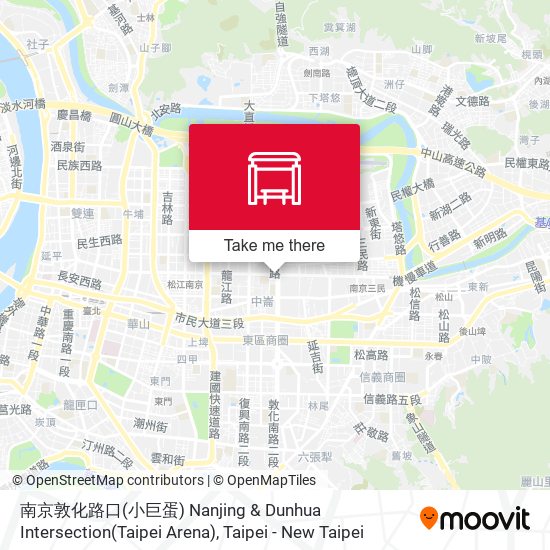 南京敦化路口(小巨蛋) Nanjing & Dunhua Intersection(Taipei Arena) map