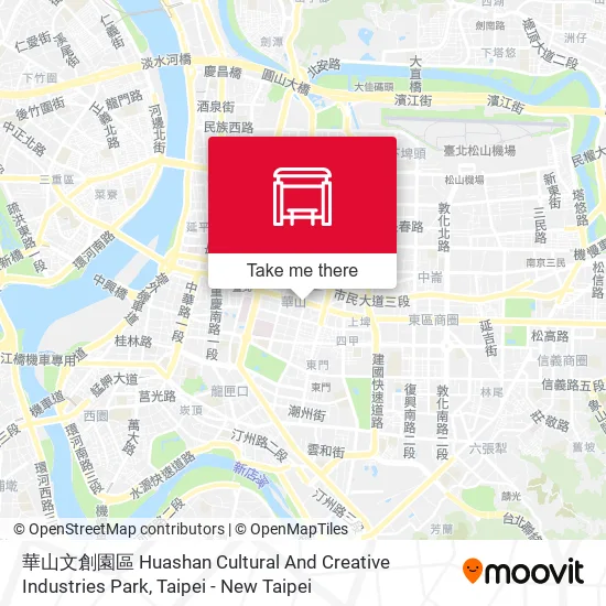華山文創園區 Huashan Cultural And Creative Industries Park map