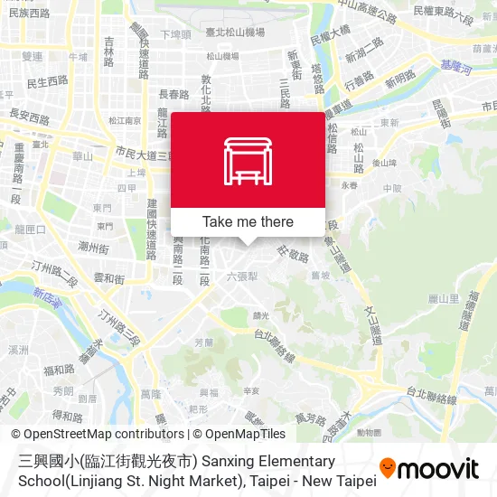 三興國小(臨江街觀光夜市) Sanxing Elementary School(Linjiang St. Night Market)地圖