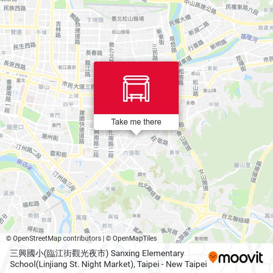 三興國小(臨江街觀光夜市) Sanxing Elementary School(Linjiang St. Night Market)地圖
