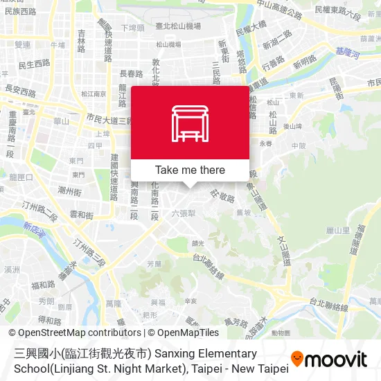 三興國小(臨江街觀光夜市) Sanxing Elementary School(Linjiang St. Night Market)地圖