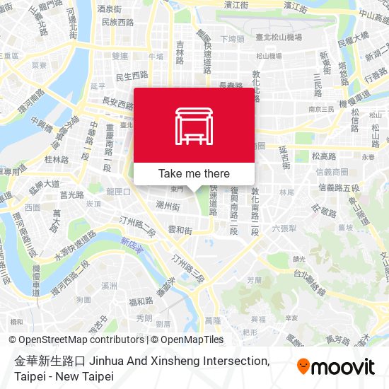 金華新生路口 Jinhua And Xinsheng Intersection map