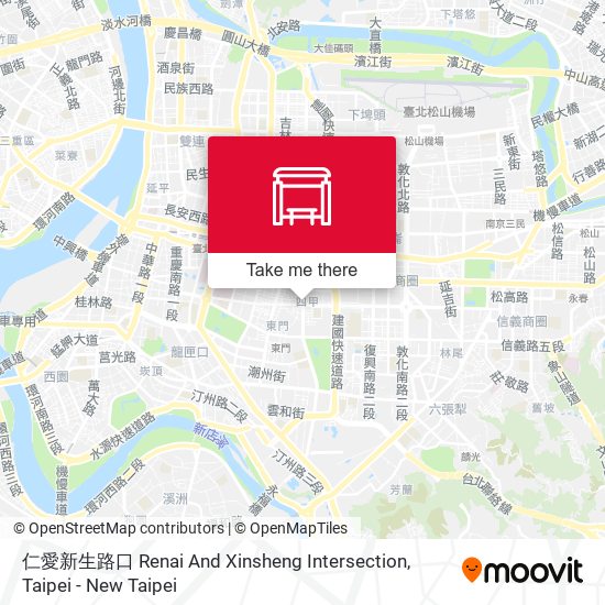 仁愛新生路口 Renai And Xinsheng Intersection地圖