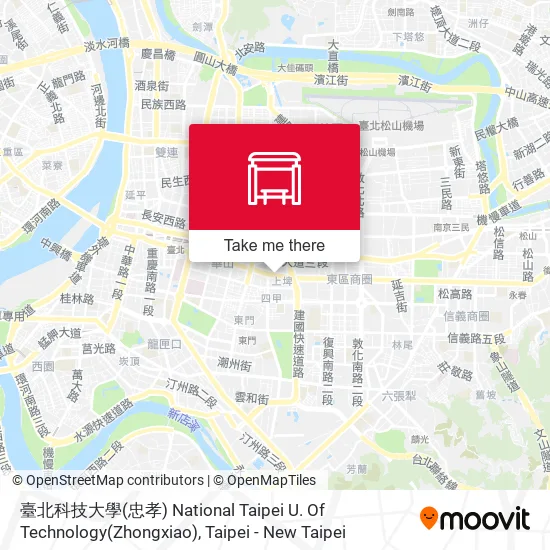 臺北科技大學(忠孝) National Taipei U. Of Technology(Zhongxiao)地圖