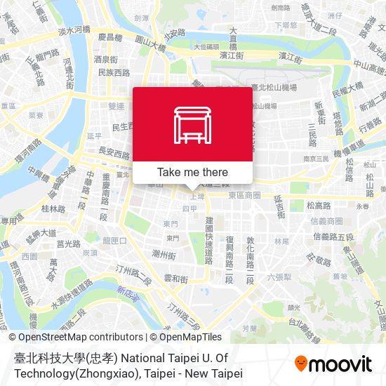 臺北科技大學(忠孝) National Taipei U. Of Technology(Zhongxiao) map