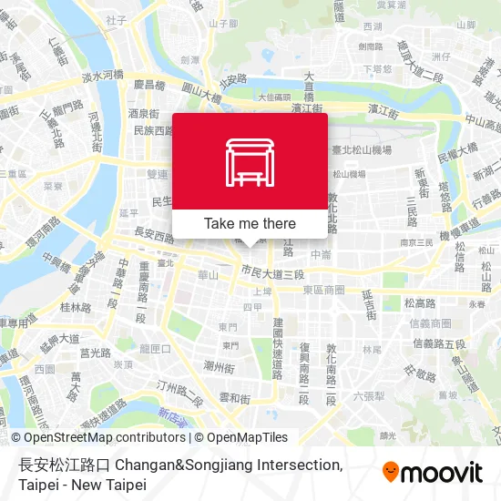 長安松江路口 Changan&Songjiang Intersection地圖