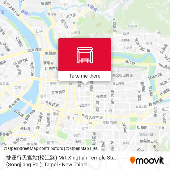 捷運行天宮站(松江路) Mrt Xingtian Temple Sta. (Songjiang Rd.)地圖
