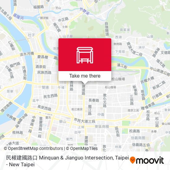 民權建國路口 Minquan & Jianguo Intersection map