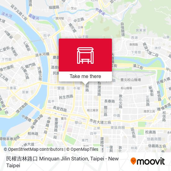 民權吉林路口 Minquan Jilin Station map