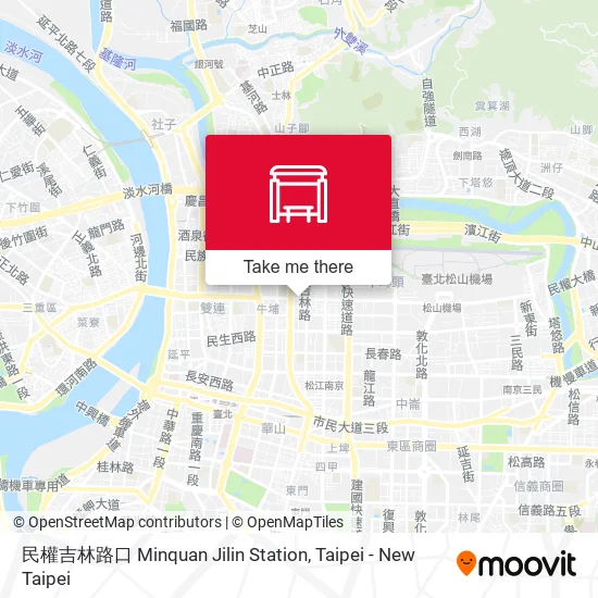 民權吉林路口 Minquan Jilin Station map