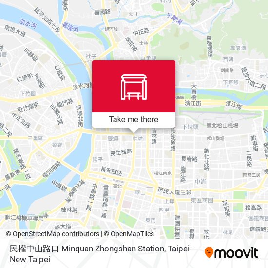 民權中山路口 Minquan Zhongshan Station map
