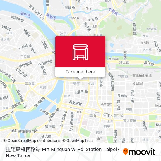捷運民權西路站 Mrt Minquan W. Rd. Station map