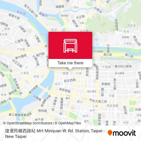 捷運民權西路站 Mrt Minquan W. Rd. Station地圖