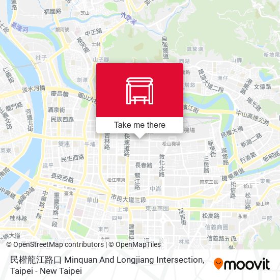 民權龍江路口 Minquan And Longjiang Intersection map