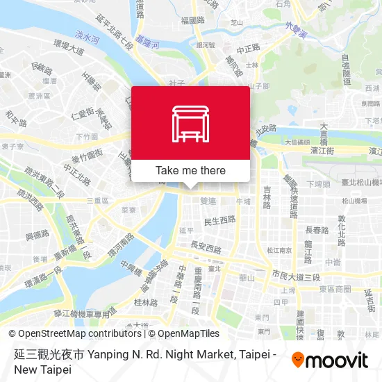 延三觀光夜市 Yanping N. Rd. Night Market地圖