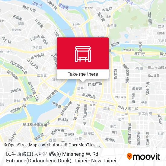 民生西路口(大稻埕碼頭) Minsheng W. Rd. Entrance(Dadaocheng Dock)地圖