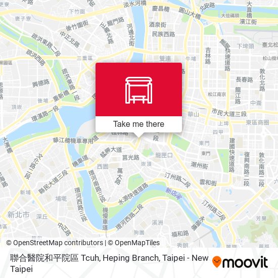 聯合醫院和平院區 Tcuh, Heping Branch map