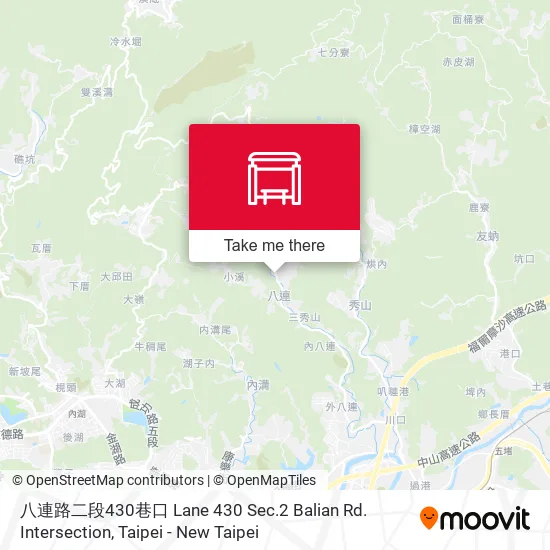 八連路二段430巷口 Lane 430 Sec.2 Balian Rd. Intersection map