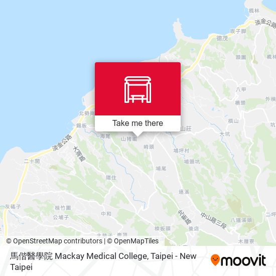 馬偕醫學院 Mackay Medical College地圖