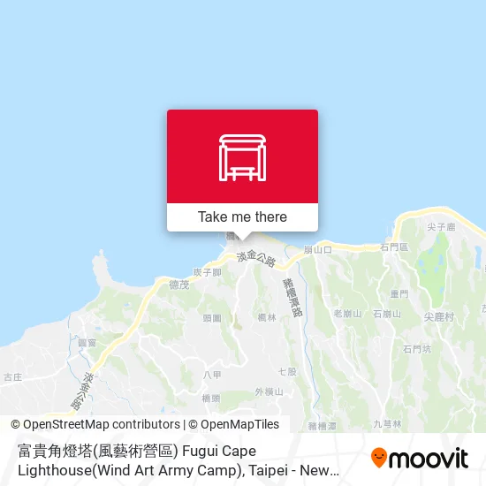 富貴角燈塔(風藝術營區) Fugui Cape Lighthouse(Wind Art Army Camp) map