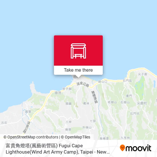 富貴角燈塔(風藝術營區) Fugui Cape Lighthouse(Wind Art Army Camp) map
