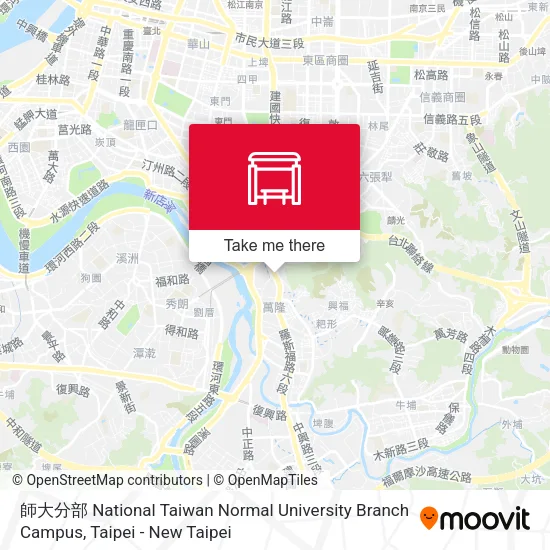 師大分部 National Taiwan Normal University Branch Campus map