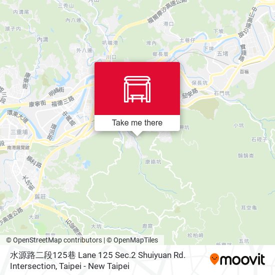 水源路二段125巷 Lane 125 Sec.2 Shuiyuan Rd. Intersection map