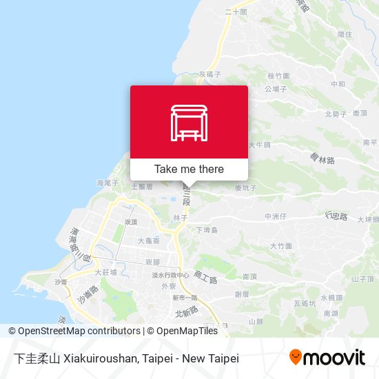 下圭柔山 Xiakuiroushan map