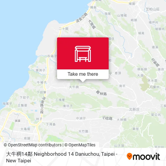 大牛稠14鄰 Neighborhood 14 Daniuchou map