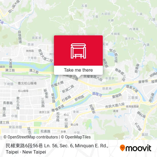 民權東路6段56巷 Ln. 56, Sec. 6, Minquan E. Rd. map