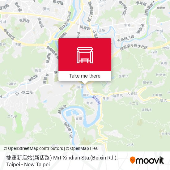 捷運新店站(新店路) Mrt Xindian Sta.(Beixin Rd.) map