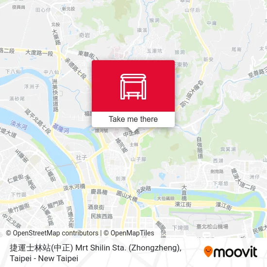 捷運士林站(中正) Mrt Shilin Sta. (Zhongzheng) map