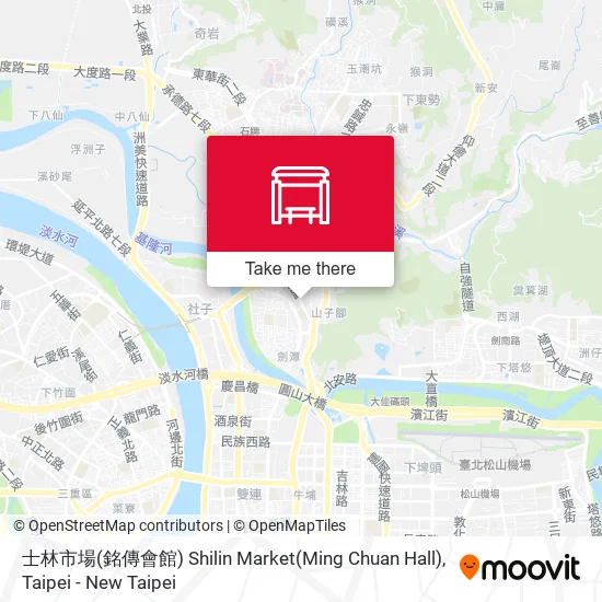 士林市場(銘傳會館) Shilin Market(Ming Chuan Hall) map