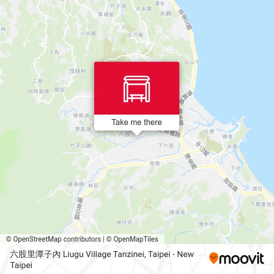 六股里潭子內 Liugu Village Tanzinei map