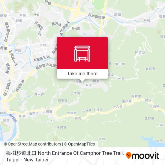 樟樹步道北口 North Entrance Of Camphor Tree Trail地圖